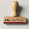 Holzstempel "Fröhliche Weihnachten" 50 mm x 8 mm